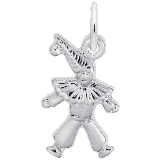 Clown Charm - Metal - Sterling Silver