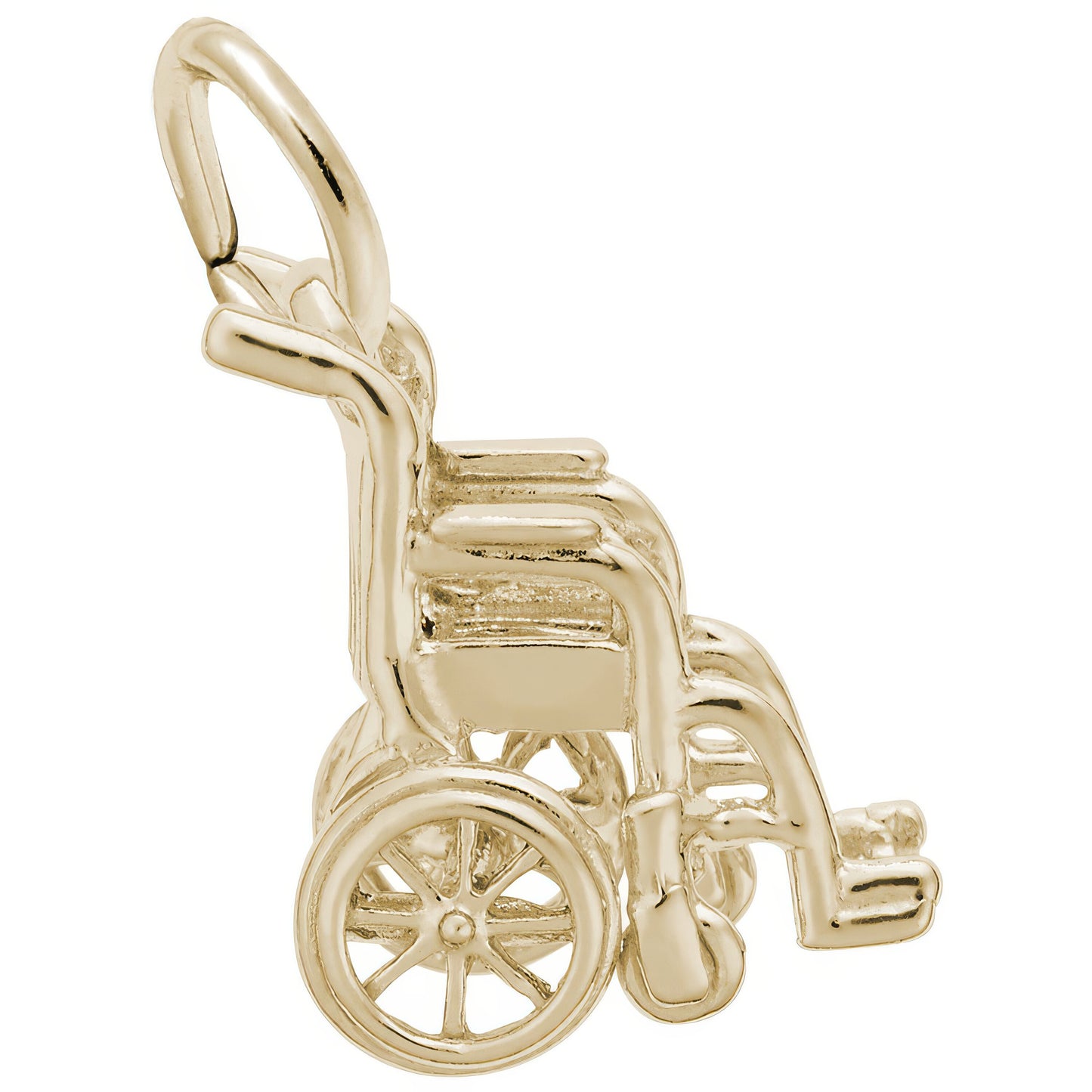 Wheelchair Charm - Metal - Sterling Silver