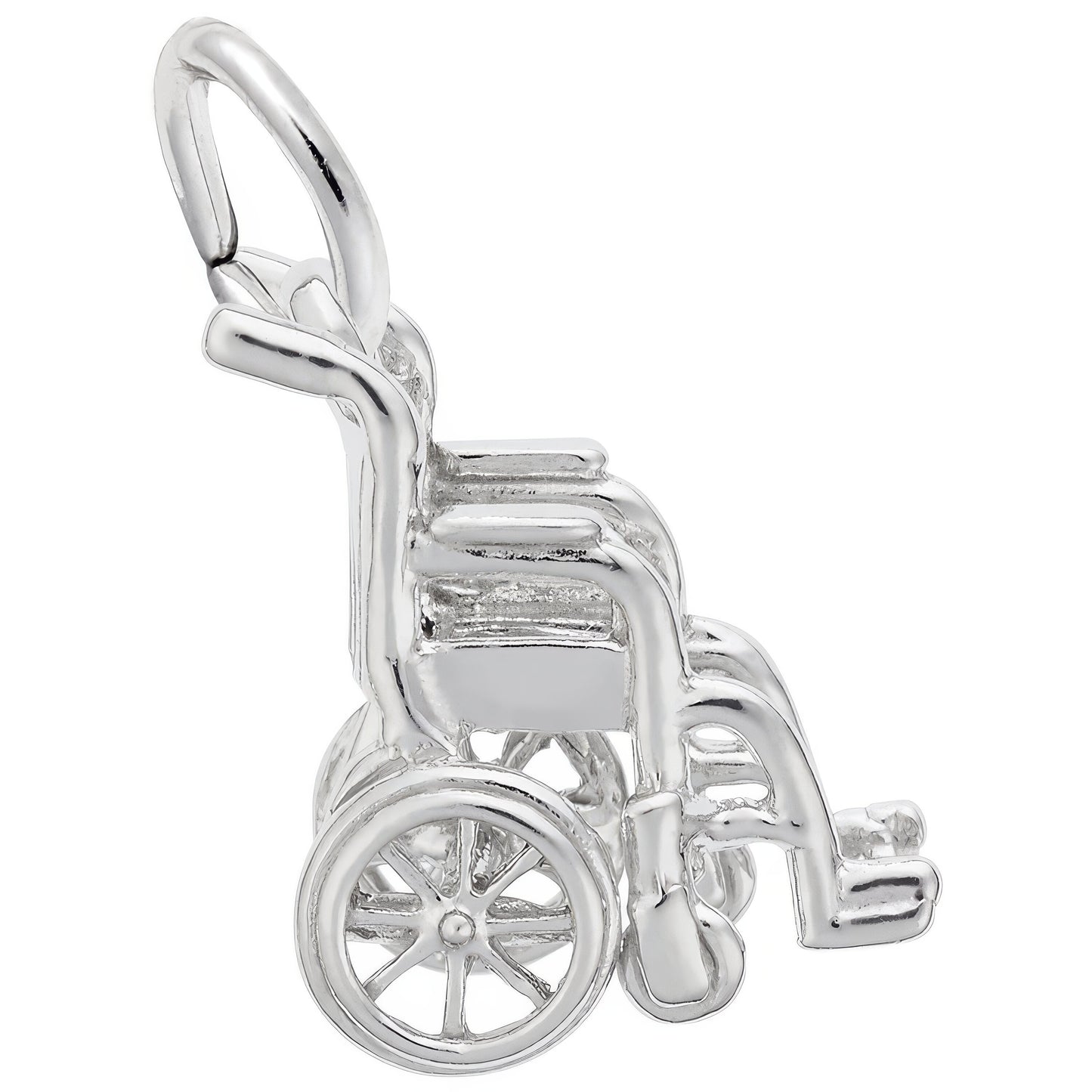 Wheelchair Charm - Metal - Sterling Silver
