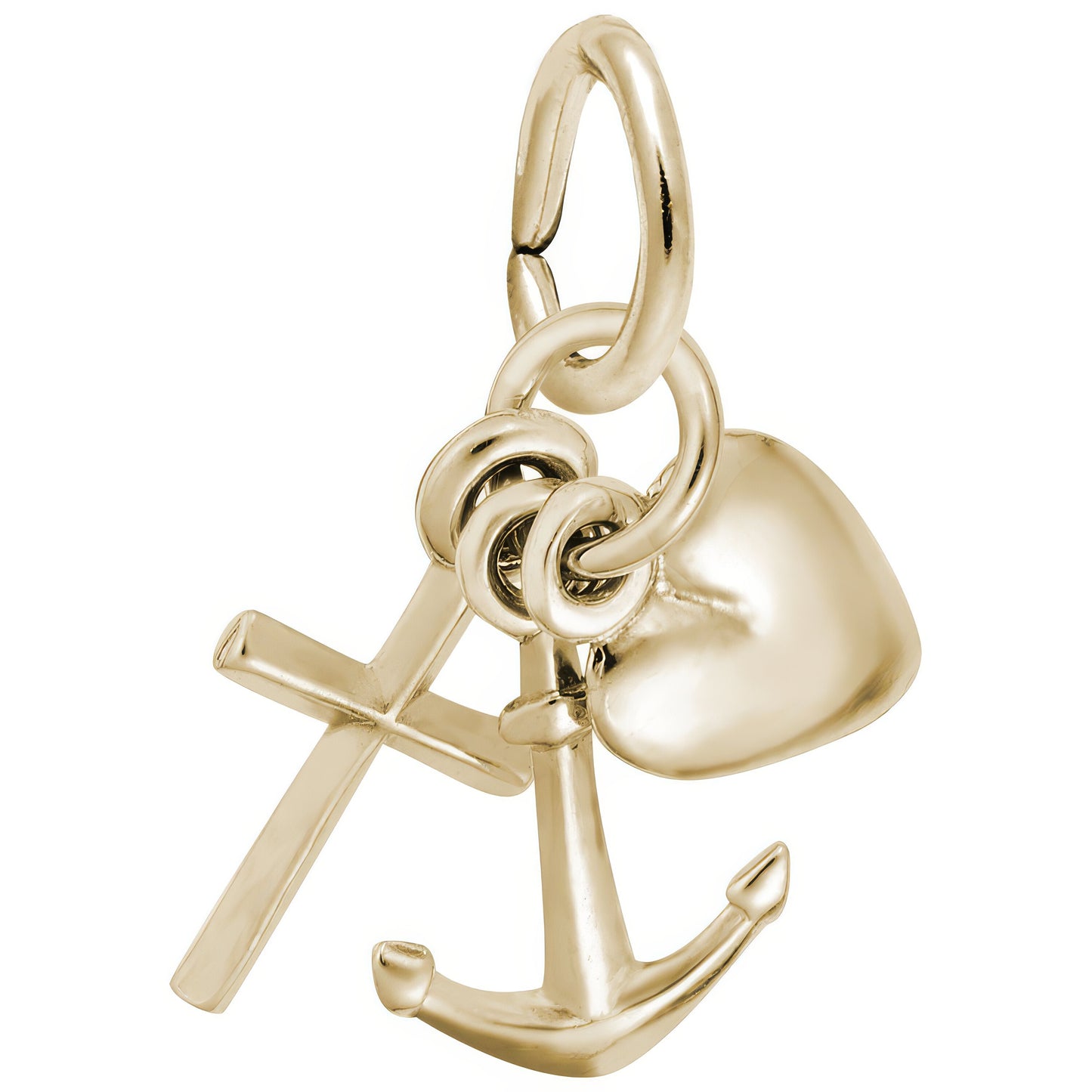 Sterling Silver Faith, Hope, Charity Charm