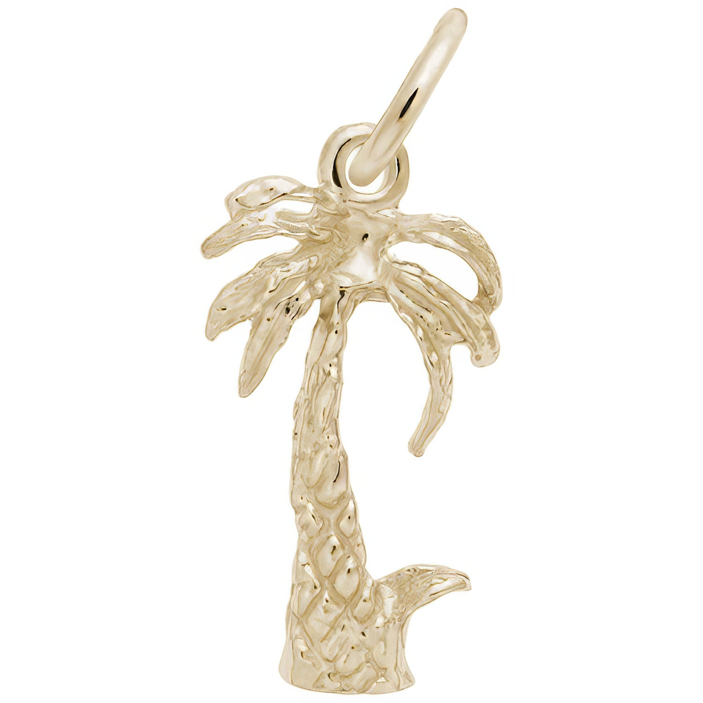 Tropical Palm Tree Charm - Metal - Sterling Silver