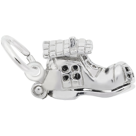 Old Woman in Shoe Charm - Metal - Sterling Silver