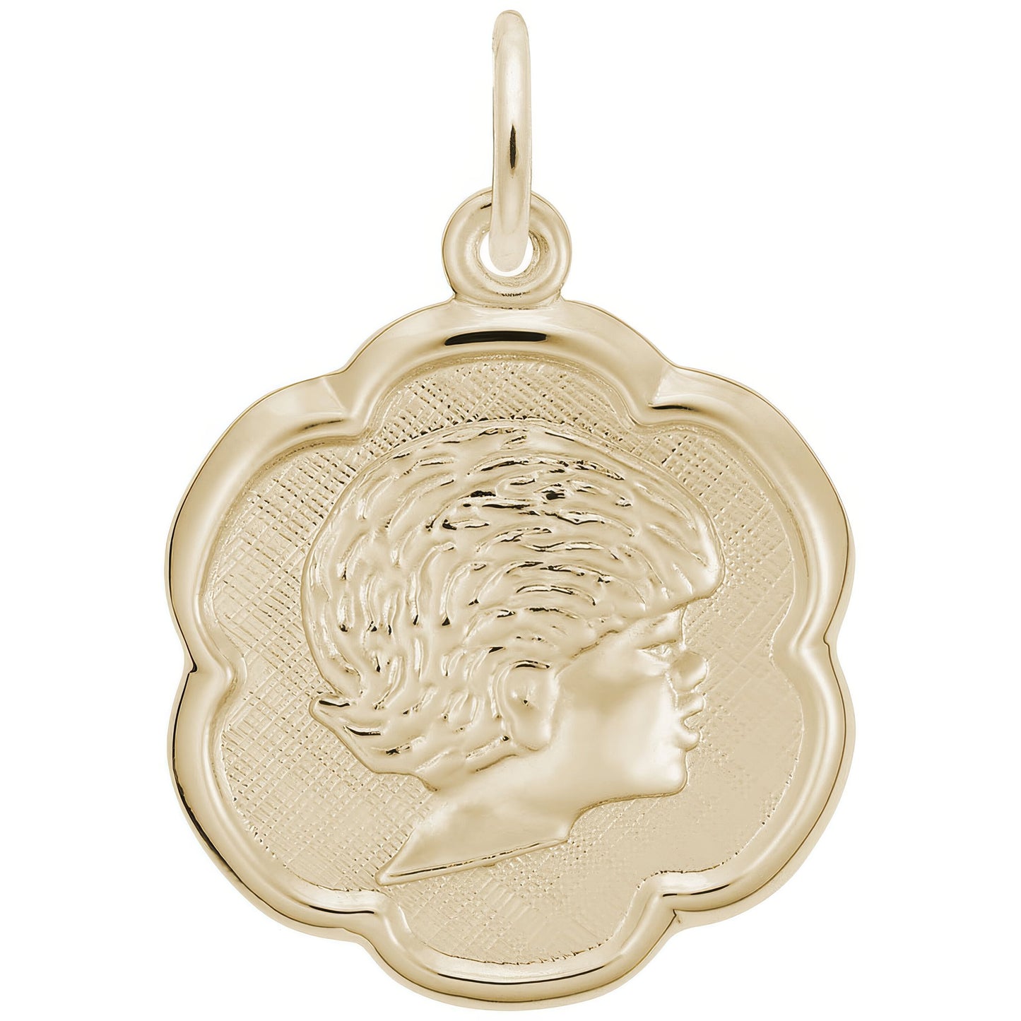 Sterling Silver Girl Charm - 18mm x 18mm