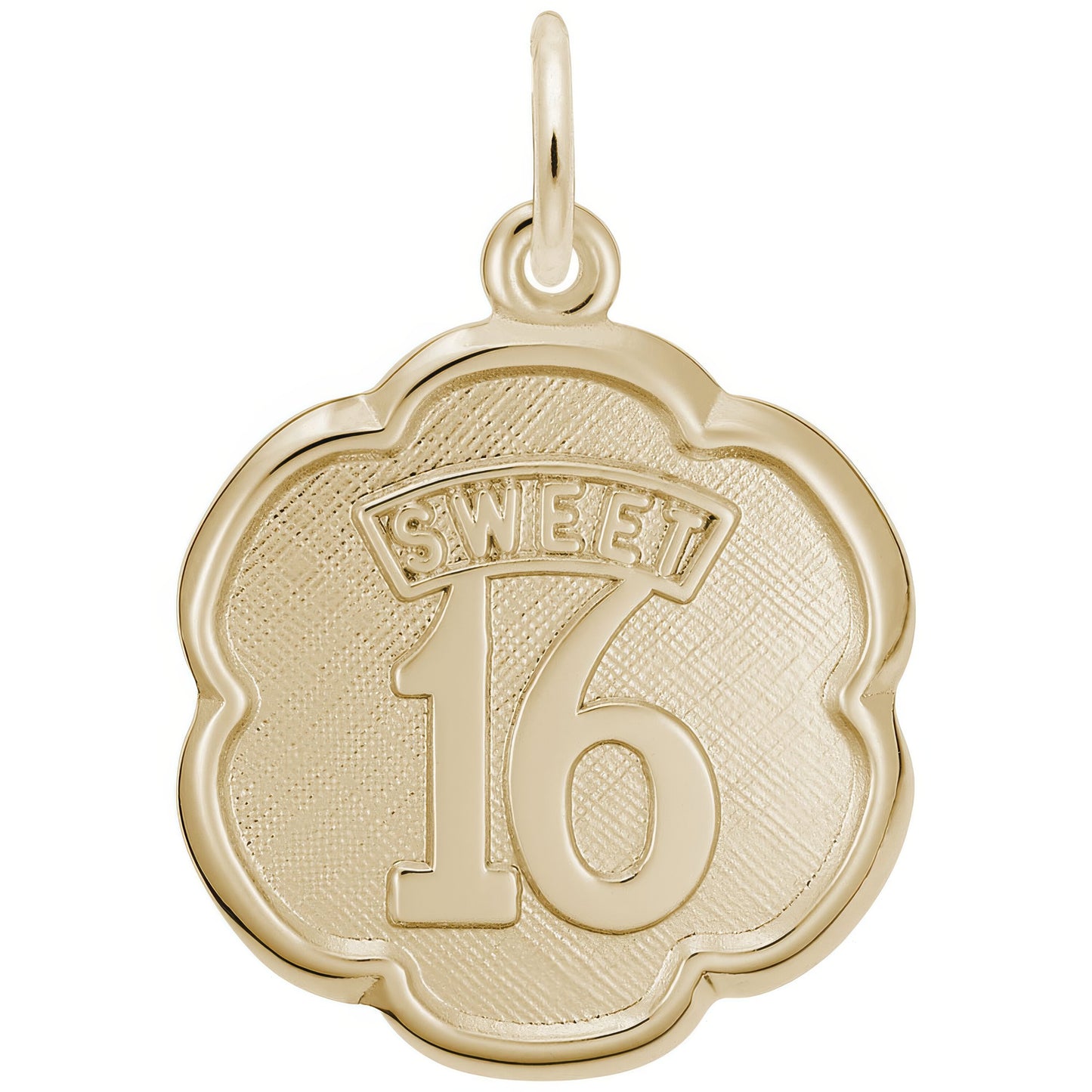 Elegant Sweet 16 Charm - Metal - Sterling Silver