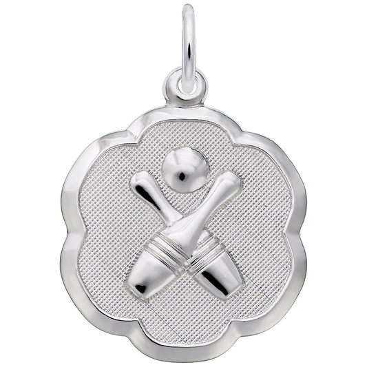 Bowling Charm - Metal - Sterling Silver