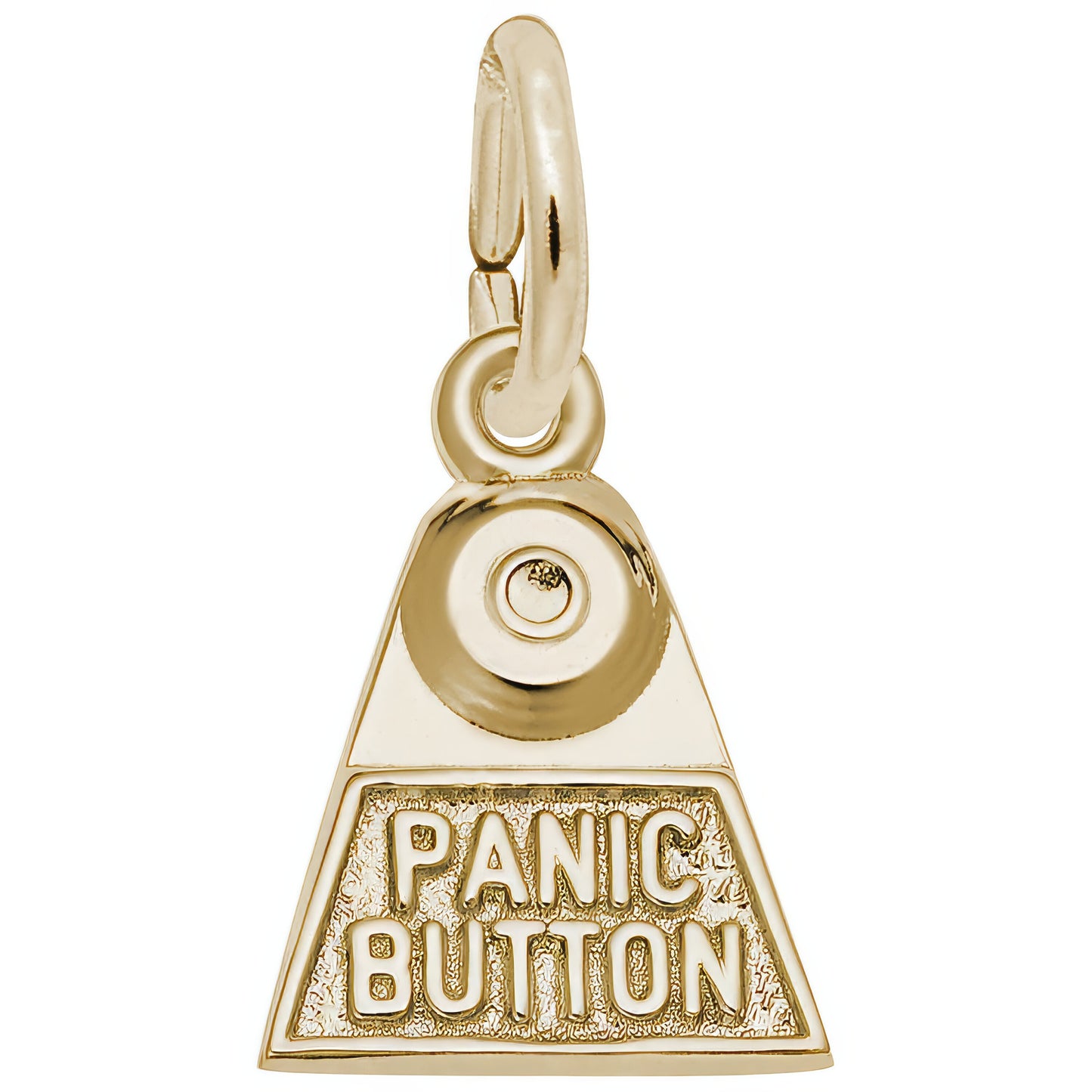 Panic Button Charm - Metal - Sterling Silver