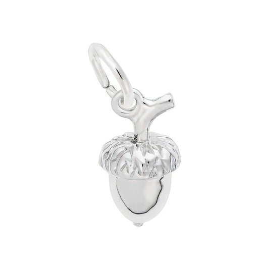 Sterling Silver Acorn Charm - 13mm x 8mm