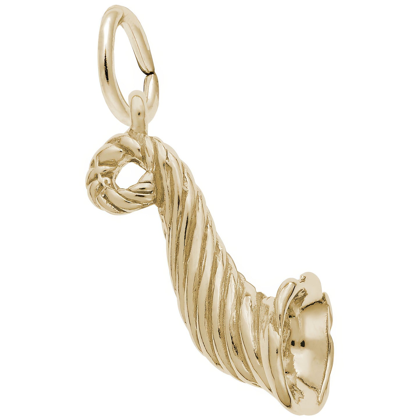 Sterling Silver Horn Of Plenty Charm - 19mm x 9mm