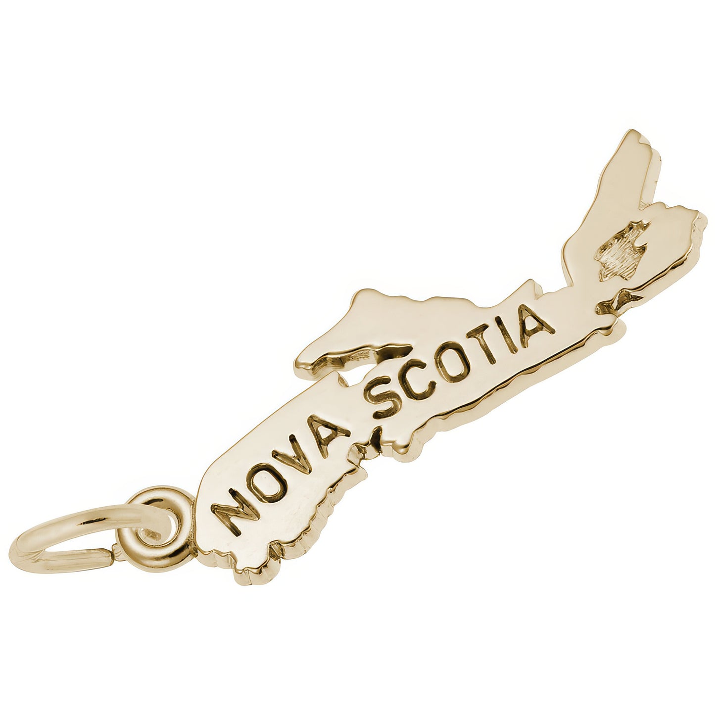 Nova Scotia Map Charm - Metal - Sterling Silver