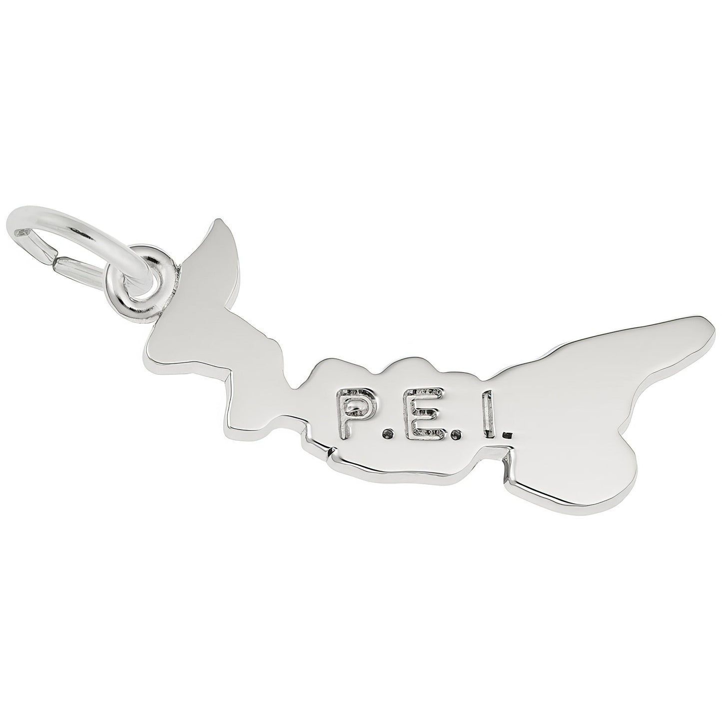 Prince Edward Island Map Charm - Metal - Sterling Silver