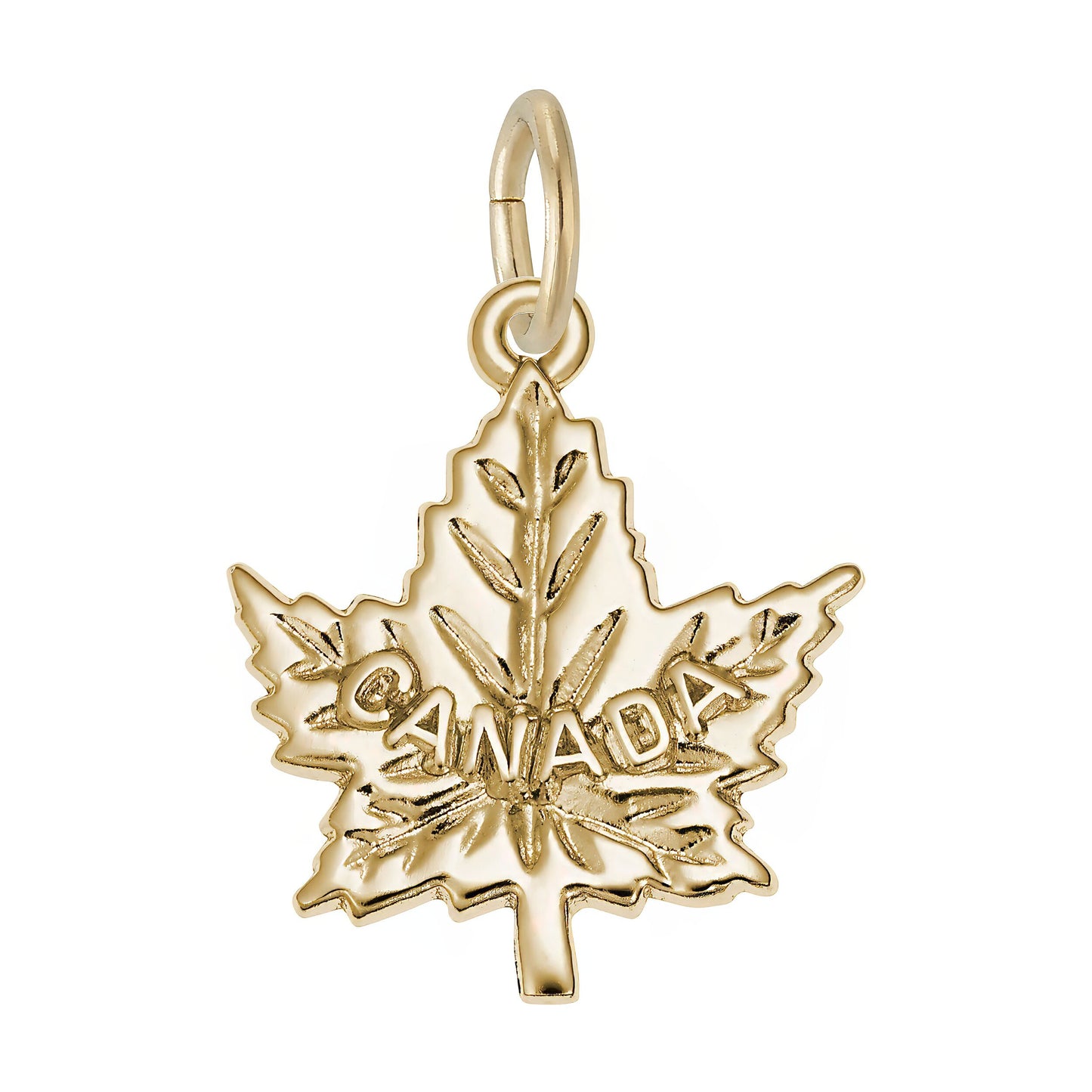 Canada Maple Leaf Charm - Metal - Sterling Silver