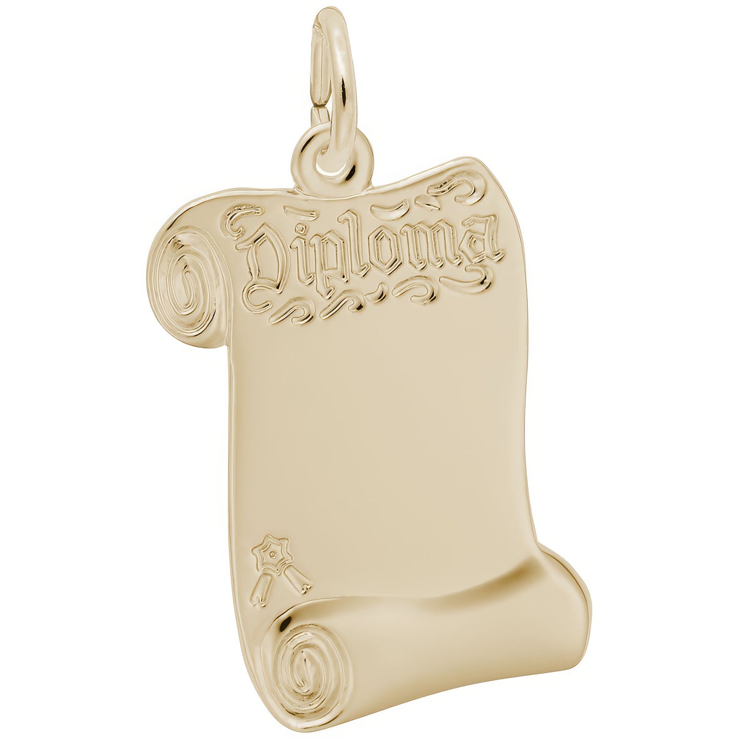 Sterling Silver Opened Diploma Charm