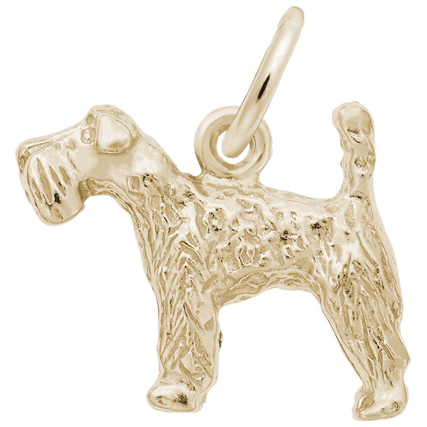 Kerry Blue Terrier Dog Charm - Metal - Sterling Silver