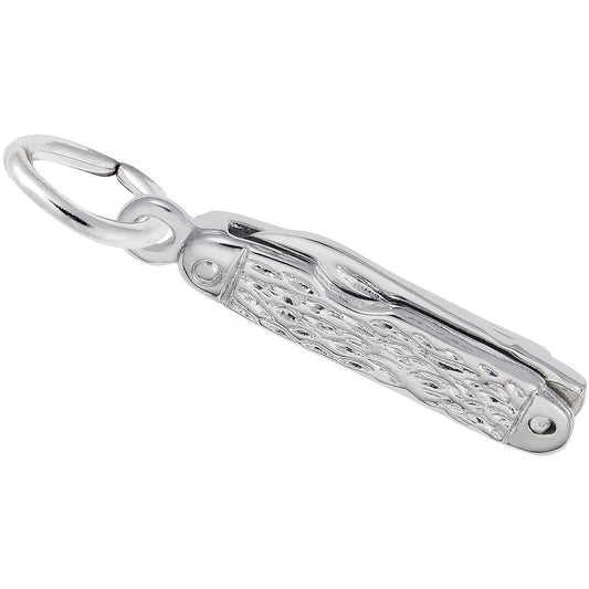 Knife Charm - Metal - Sterling Silver