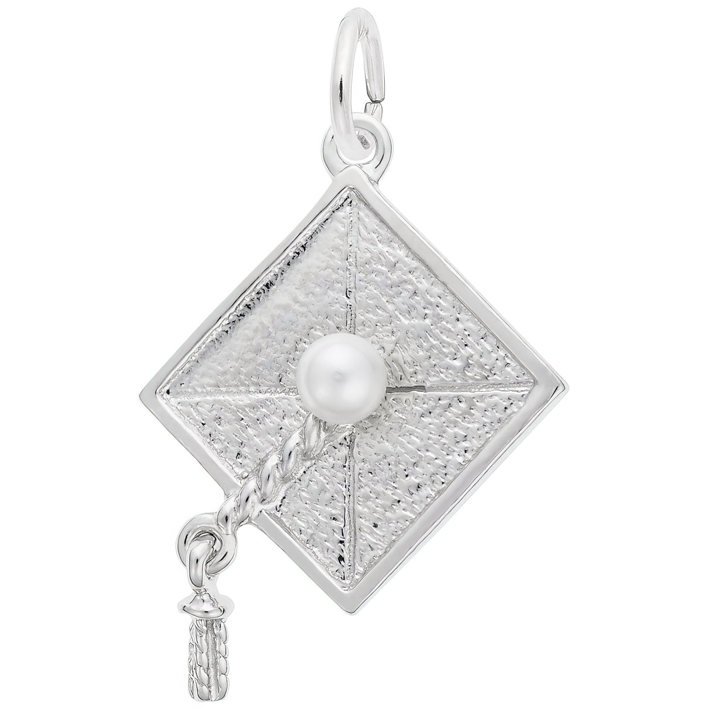 Sterling Silver Graduation Cap Charm - 19mm x 20mm