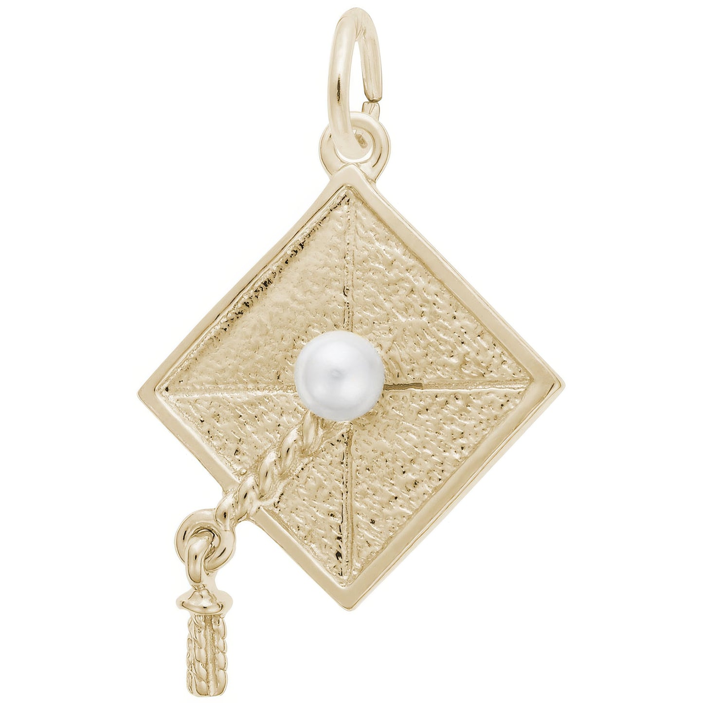 Sterling Silver Graduation Cap Charm - 19mm x 20mm