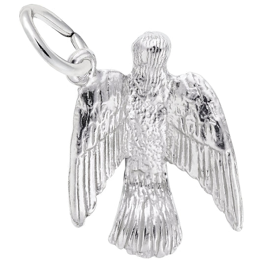 Sterling Silver Dove Charm - 17mm x 13mm