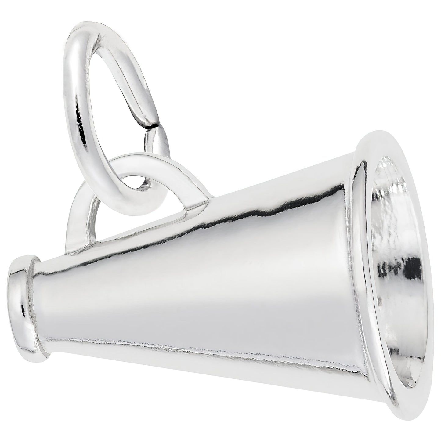 Detailed Megaphone Charm - Metal - Sterling Silver