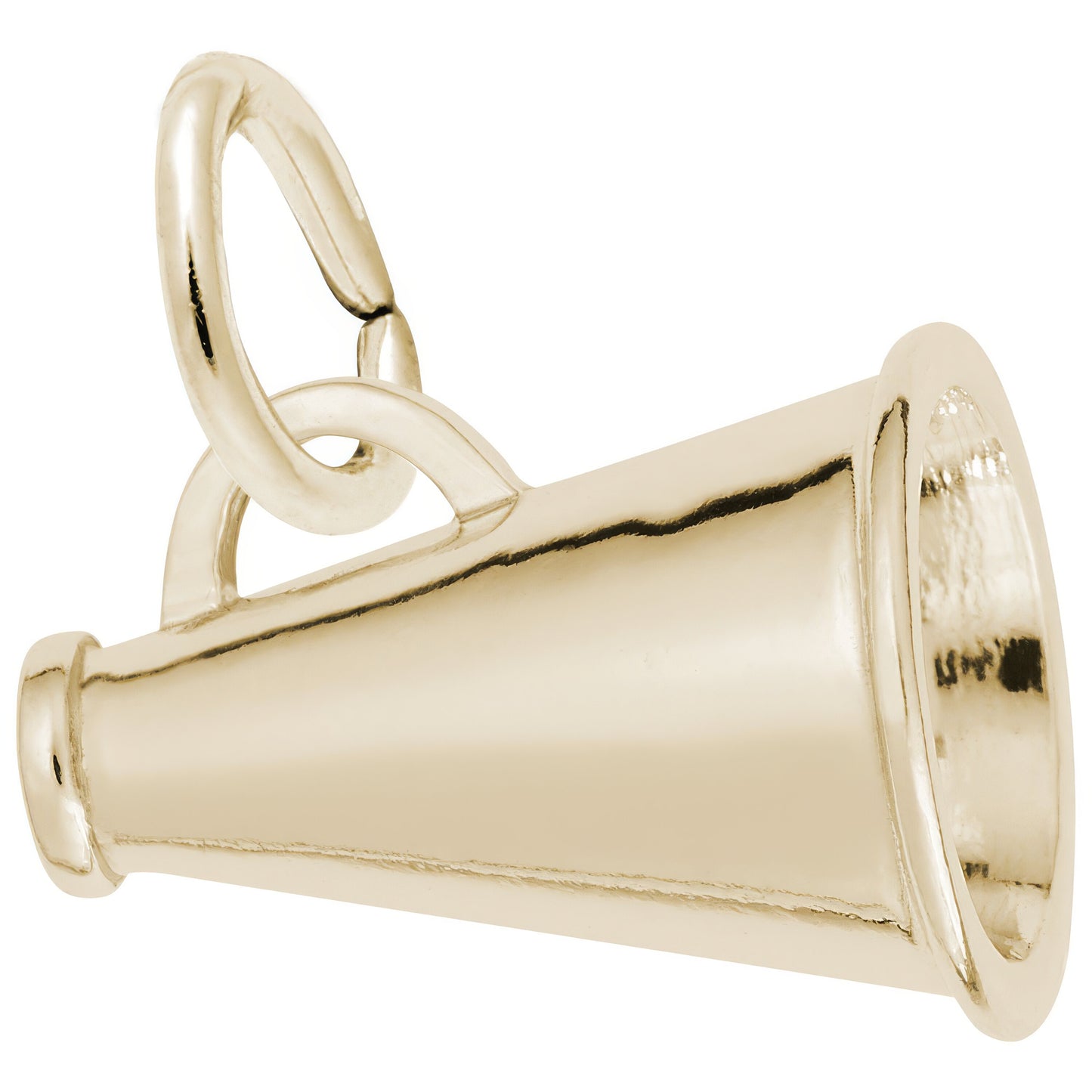 Detailed Megaphone Charm - Metal - Sterling Silver