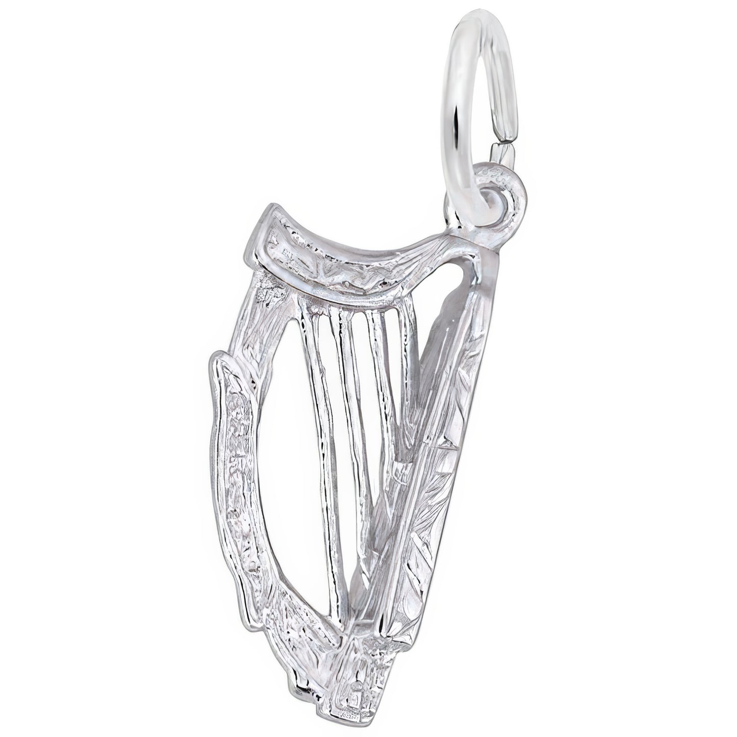 Harp Charm, Sterling Silver