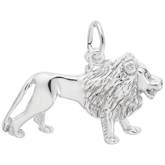 Sterling Silver Lion Charm - 15mm x 24mm