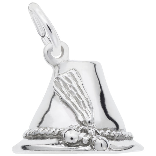 Tyrol Hat Charm - Metal - Sterling Silver