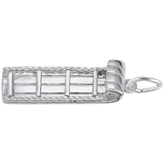 Toboggan Charm - Metal - Sterling Silver