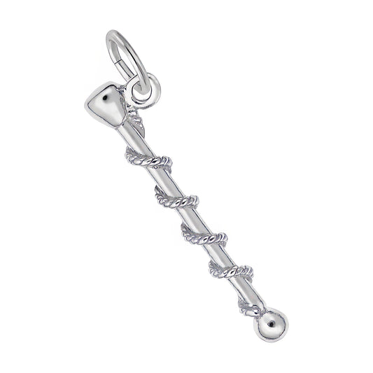 Baton Charm - Metal - Sterling Silver