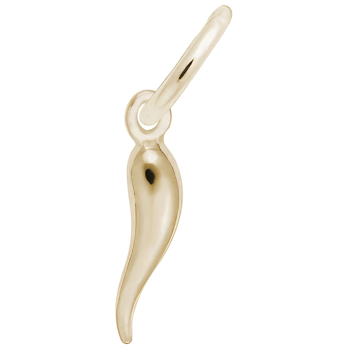 Pretty Italian Horn Charm - Metal - Sterling Silver