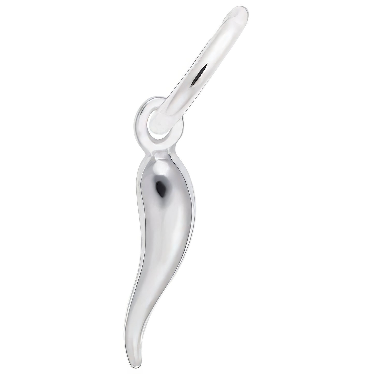 Pretty Italian Horn Charm - Metal - Sterling Silver