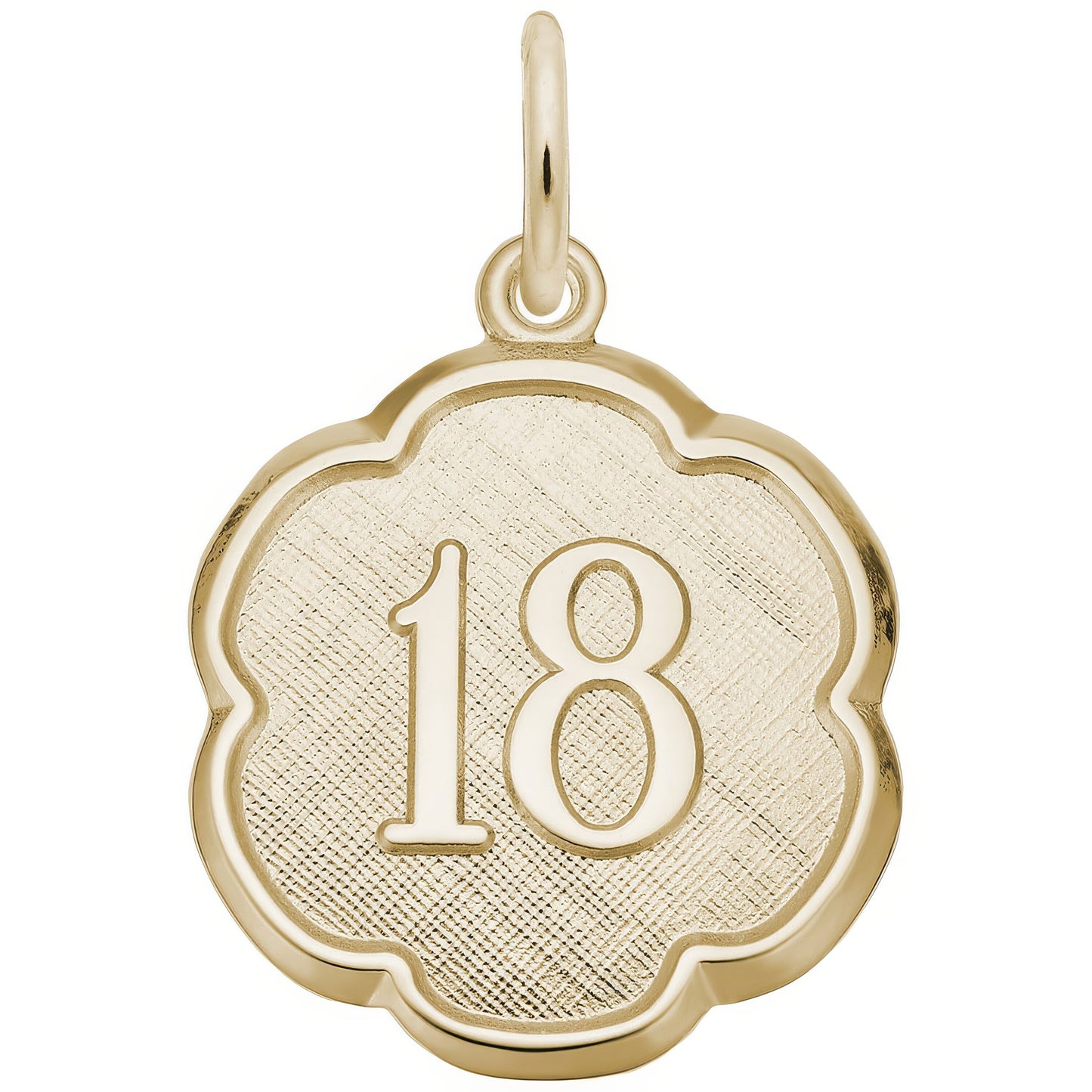 Sterling Silver Number 18 Charm - 18mm x 18mm