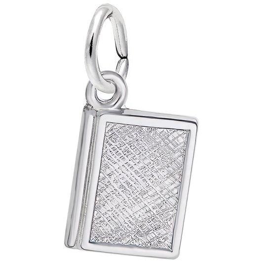 Charms Sterling Silver Book Charm