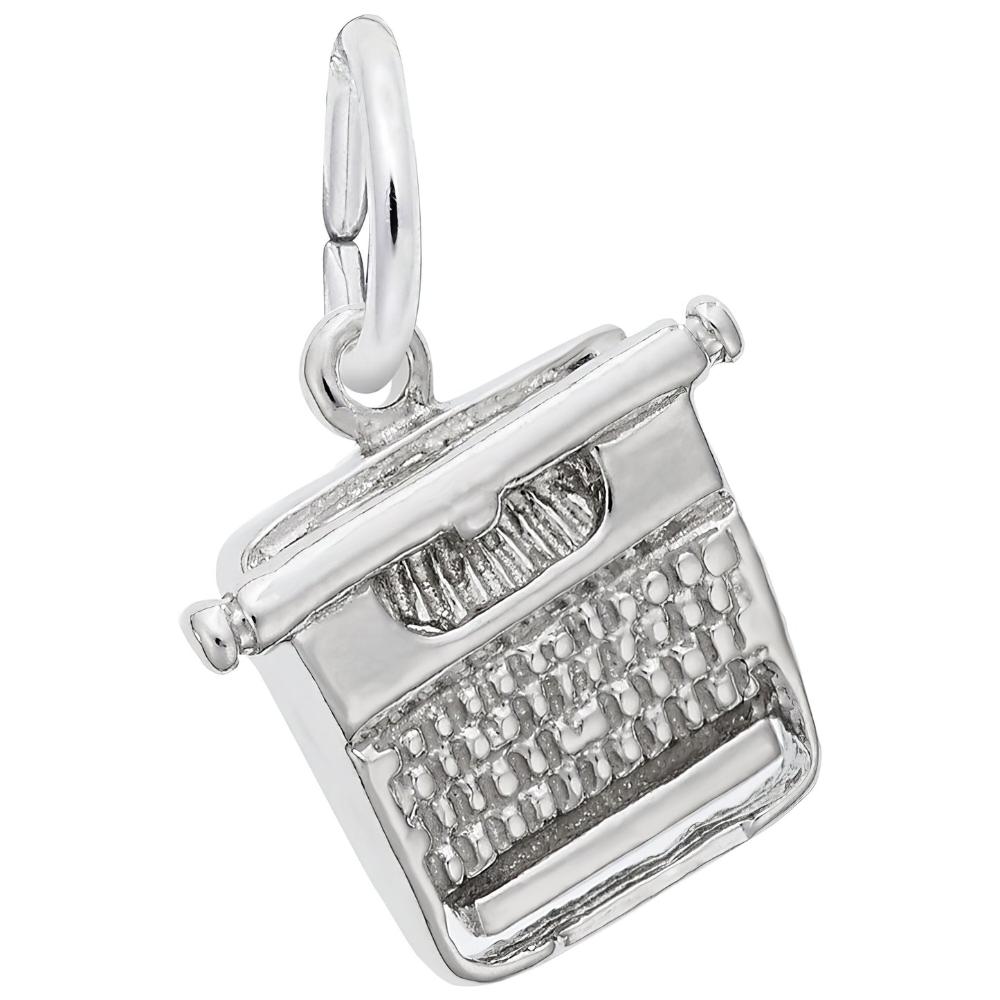 Typewriter Charm - Metal - Sterling Silver