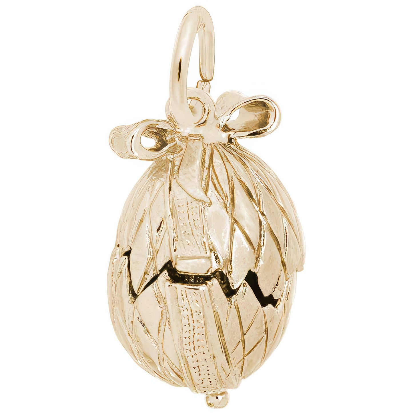Easter Egg Charm, Sterling Silver