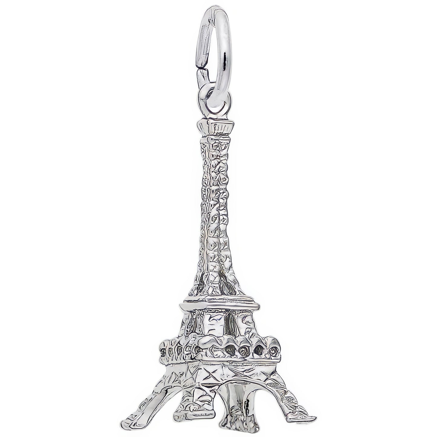 Medium Eiffel Tower Charm - Metal - Sterling Silver
