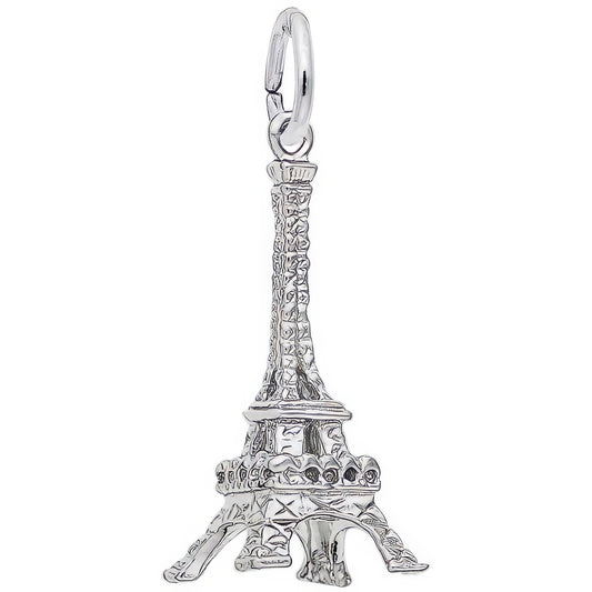 Medium Eiffel Tower Charm - Metal - Sterling Silver