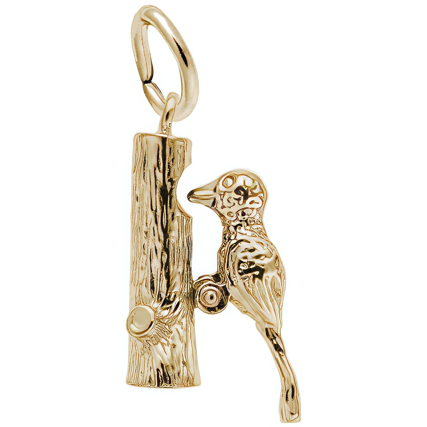 Woodpecker Charm - Metal - Sterling Silver