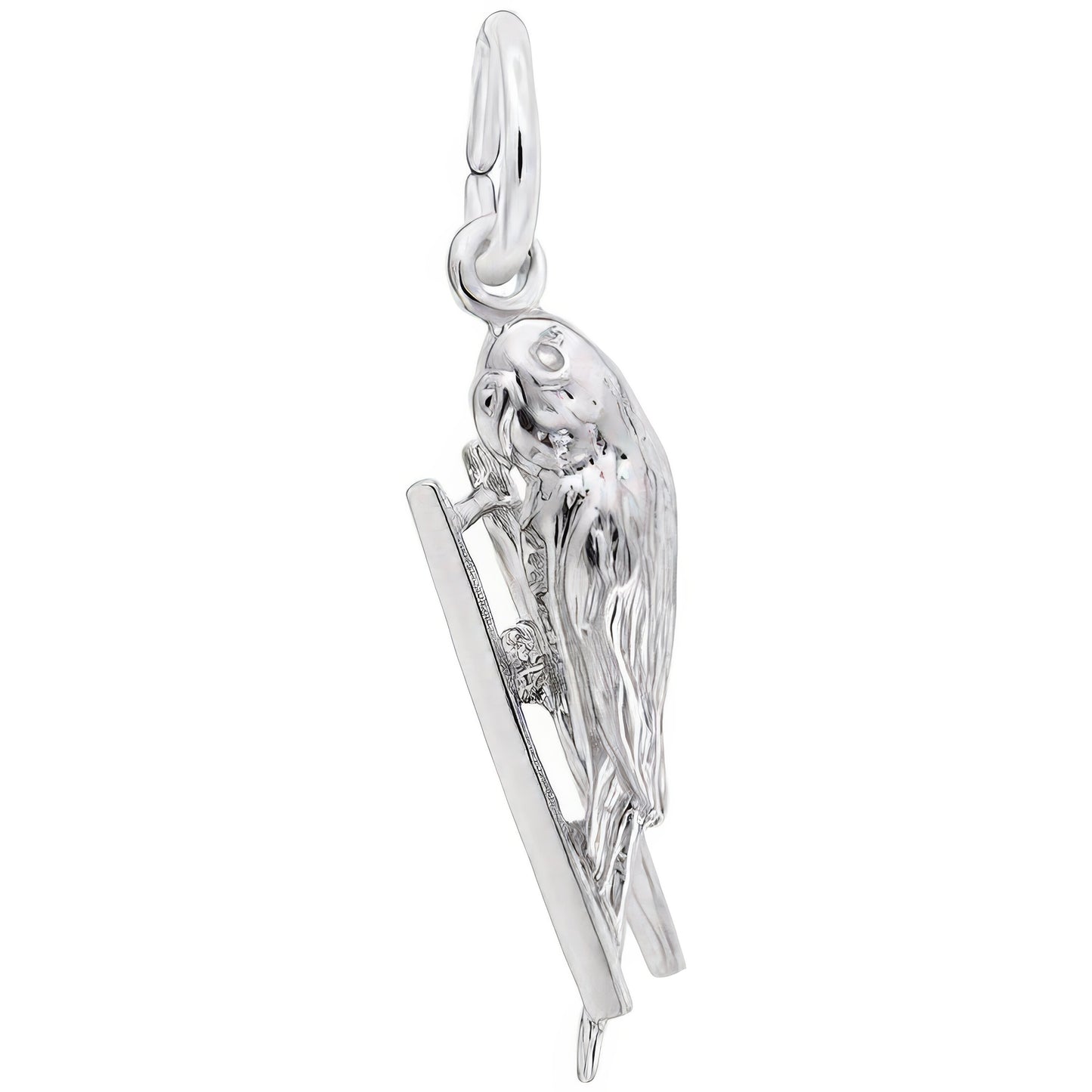 Budgie Charm - Metal - Sterling Silver
