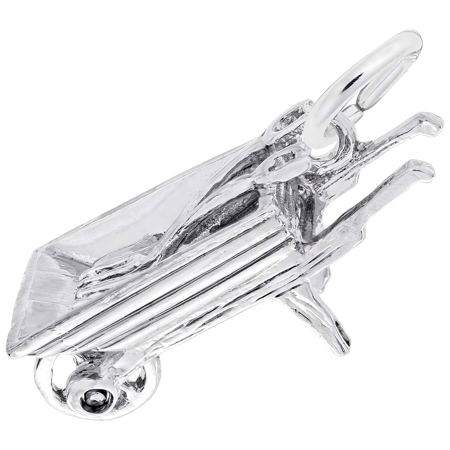 Wheel Barrow Charm, Sterling Silver