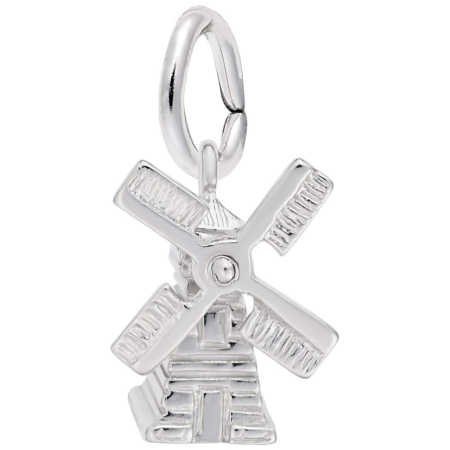 Sterling Silver Windmill Charm - 10mm x 13mm