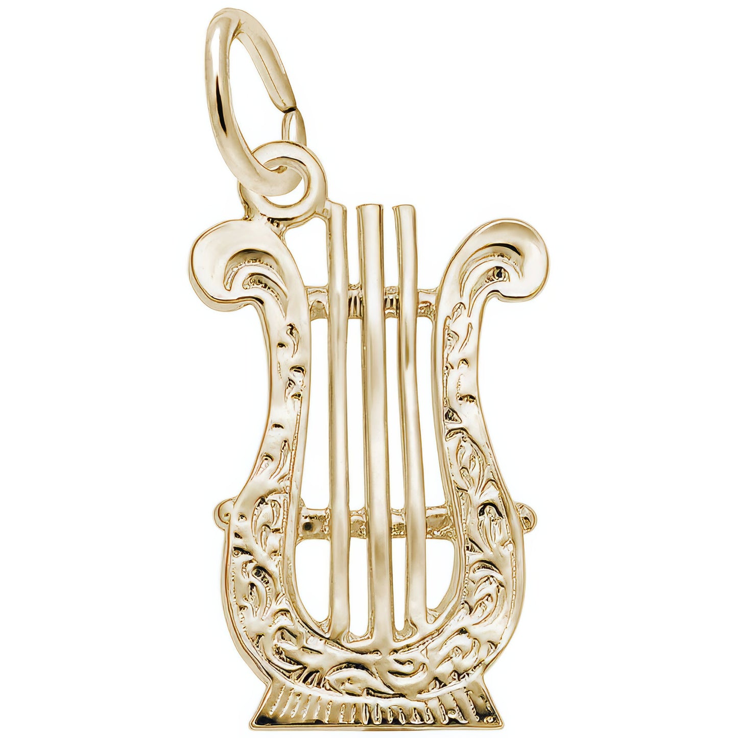 Lyre Charm - Metal - Sterling Silver