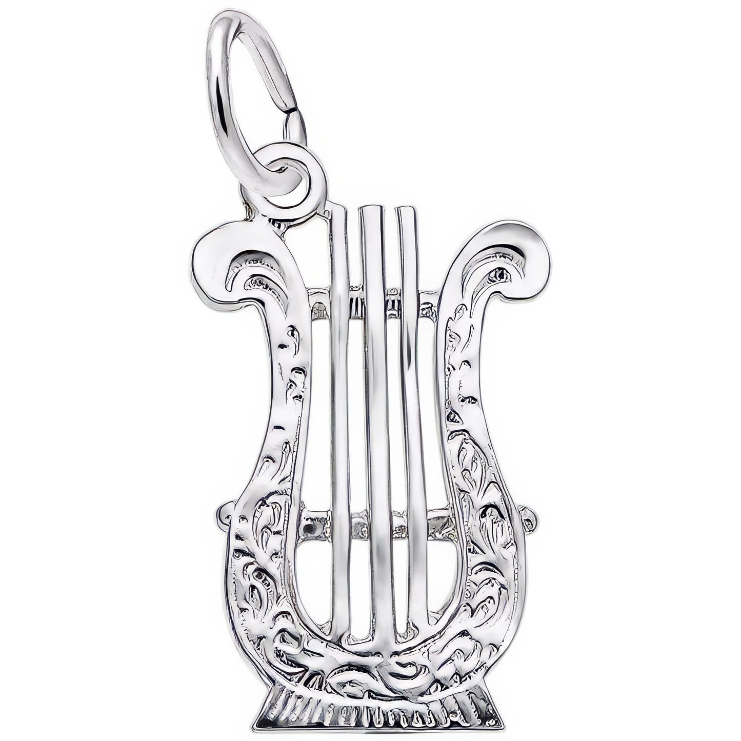 Lyre Charm - Metal - Sterling Silver