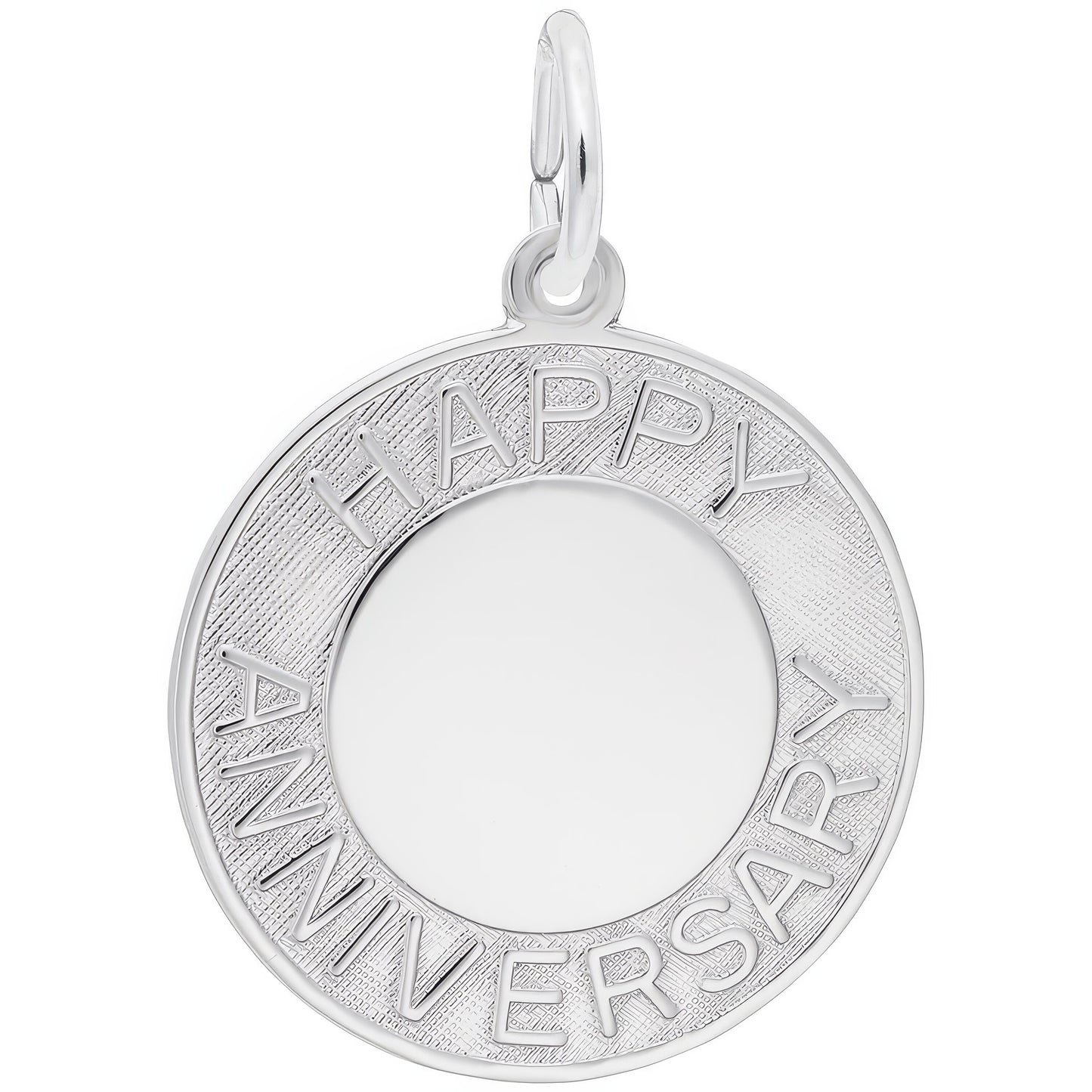 Elegant Happy Anniversary Charm - Metal - Sterling Silver
