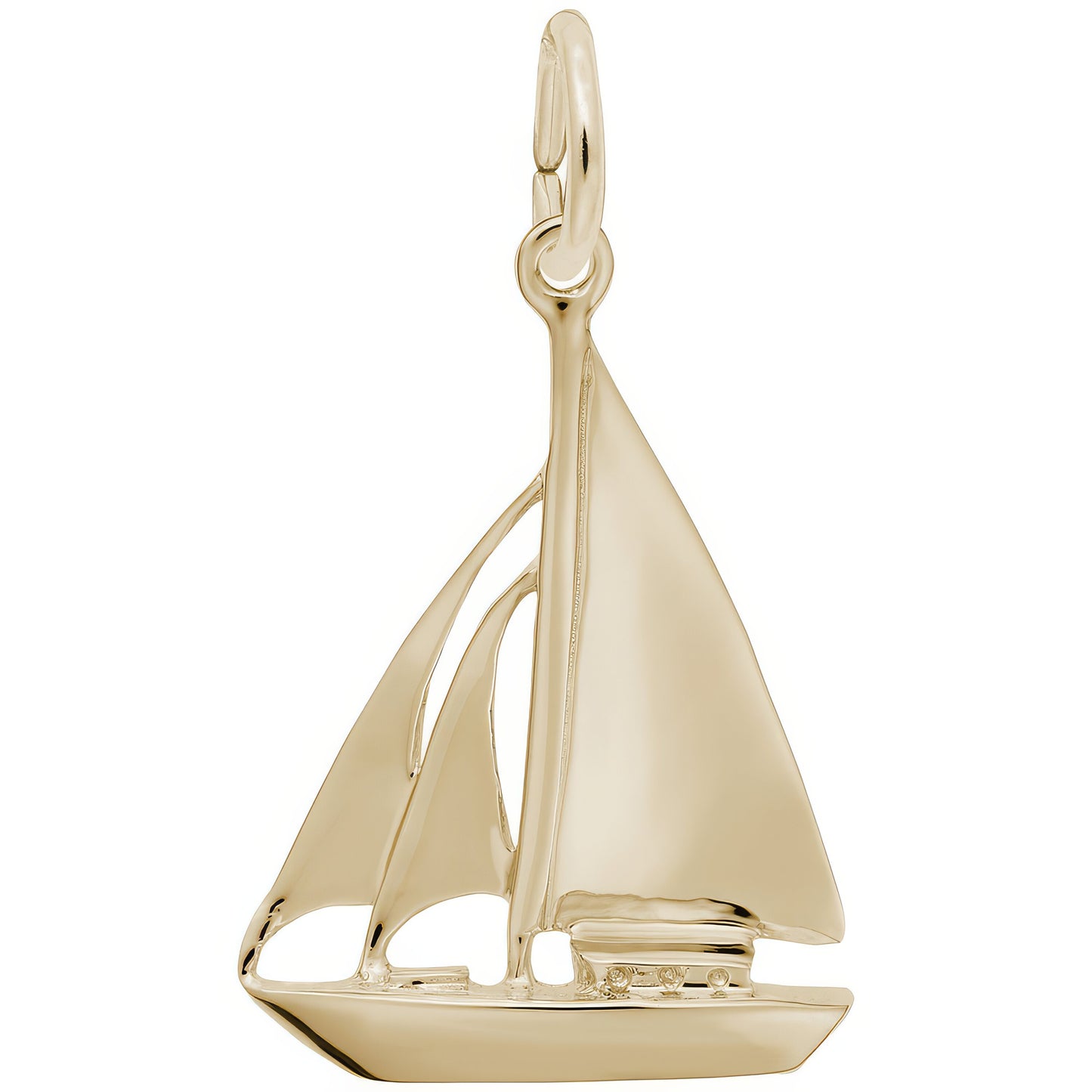 Cutter Sailboat Charm - Metal - Sterling Silver