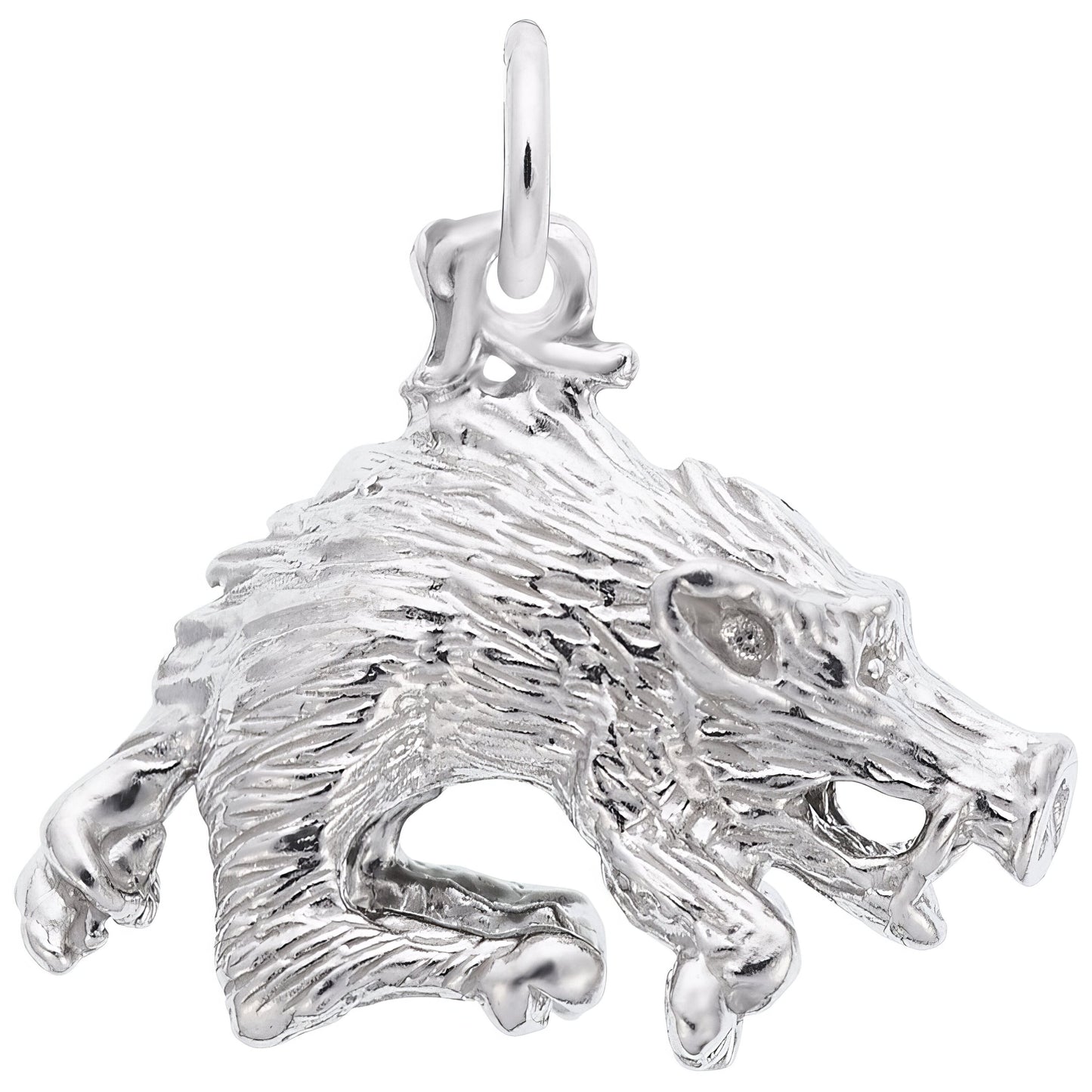 Wild Boar Charm - Metal - Sterling Silver
