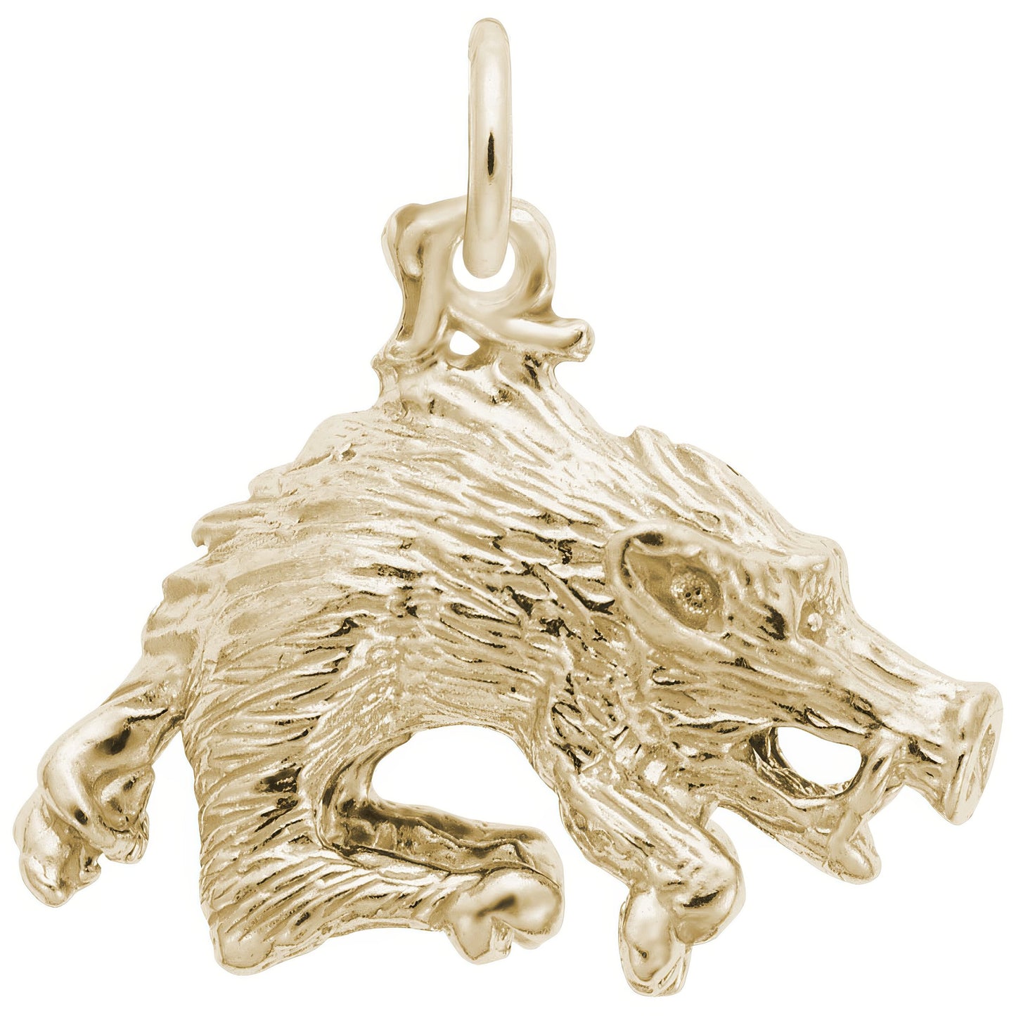 Wild Boar Charm - Metal - Sterling Silver