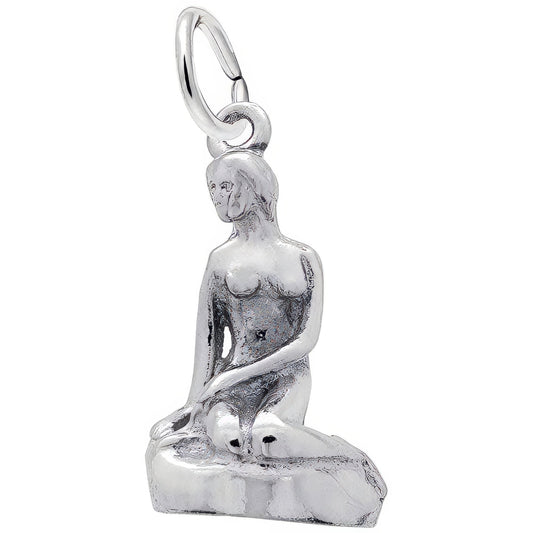 Mermaid Charm, Sterling Silver