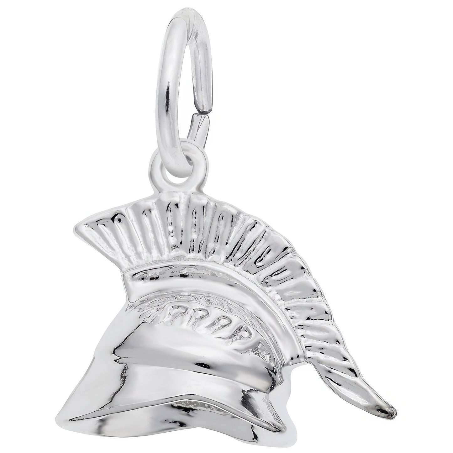 Roman Helmet Charm - Metal - Sterling Silver