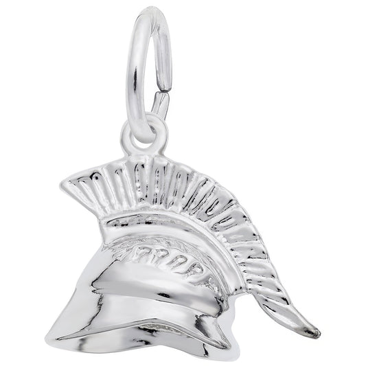 Roman Helmet Charm - Metal - Sterling Silver