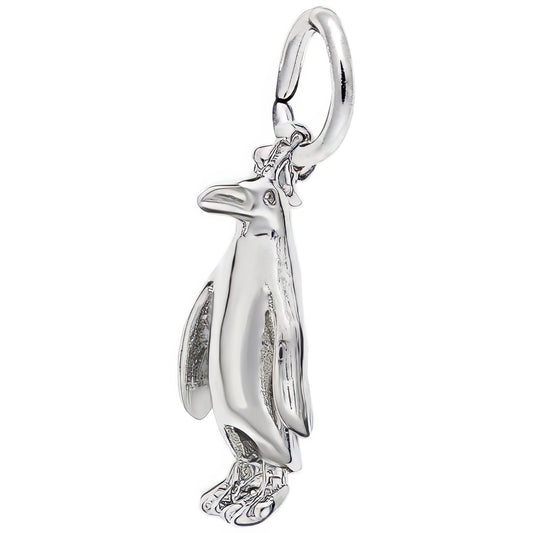 Adelie Penguin Charm - Metal - Sterling Silver
